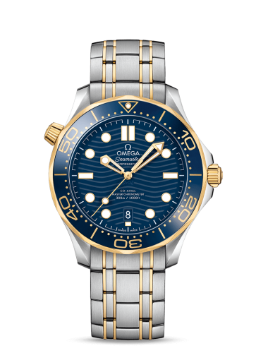 Omega Seamaster Diver 300M Master Co-Axial 42 Stainless Steel / Yellow Gold / Blue / Bracelet